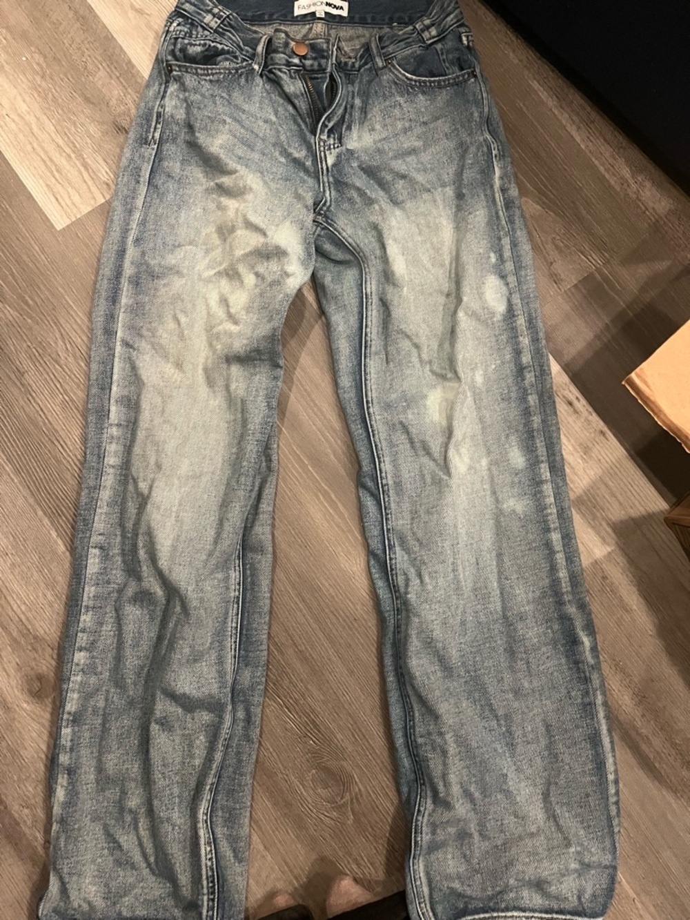 Fashion Nova Light Blue Straight Jeans